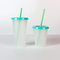16 uncji 24 uncje Plastikowe szklanki do picia Wielokrotnego użytku Zmieniający kolor Kubek 10 * 6 * 19 cm