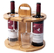 11.8x9.8x11.8 cali drewniany stojak do wina zestaw do przechowywania wina zawiera 2 butelki i 4 kieliszki