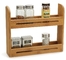 Zbiorniki kuchenne Bamboo Spice Rack Holder Wooden Shelf Counter Top 39.67x12.2x38.1 Cm