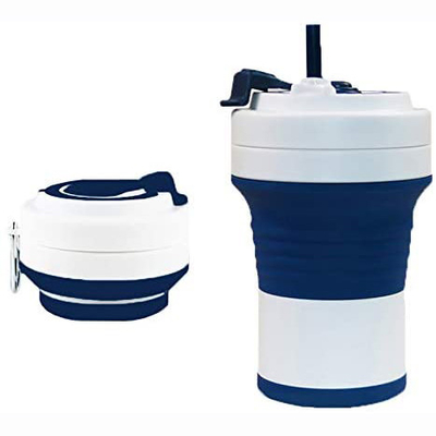 550 ml składany silikonowy kubek podróżny kubek do kawy bez BPA